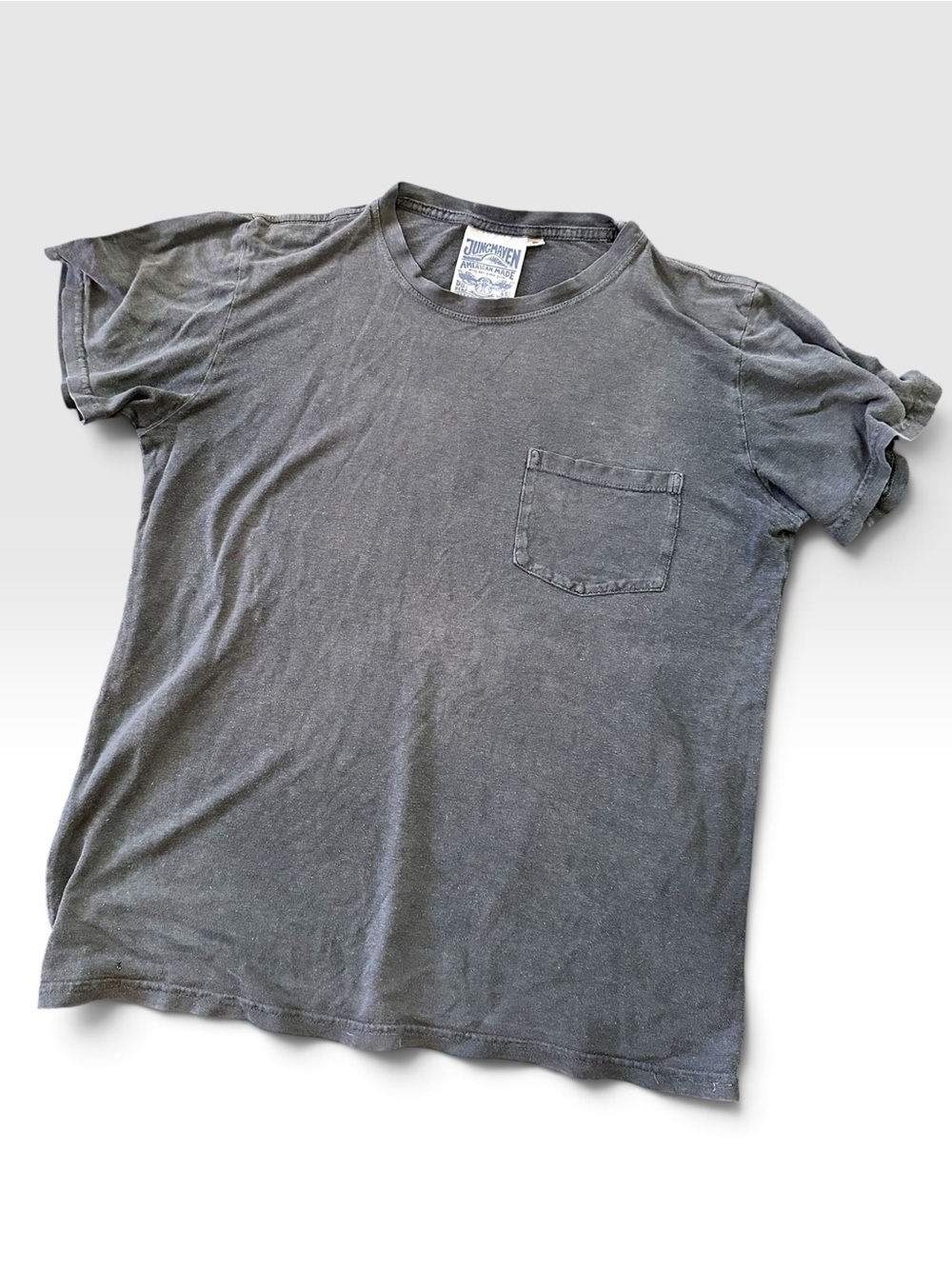 Jungmaven Short Sleeve Pocket Tee in Charcoal Gray